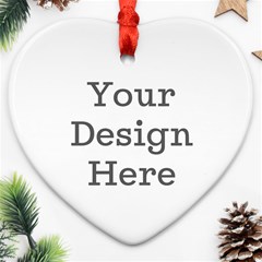 Personalized White Decorate Photo Name Heart Ornament (Two Sides) Heart Ornament (Two Sides) View1