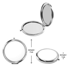 Personalized Initial Flower Mini Round Mirror Mini Round Mirror View5