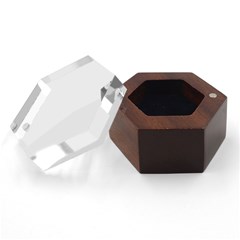 Personalized Initial Wedding Name Hexagon Wood Jewelry Box View2