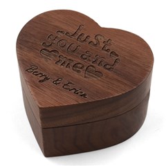 Personalized Happy Valentines Day Name Heart Wood Jewelry Box Heart Wood Jewelry Box View4