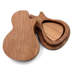 Personalized Unicorn Guitar Picks Set Guitar Shape Wood Guitar Pick Holder Case And Picks Set View2
