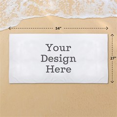 Custom Colorful and Beautiful Botanical Patterns  Any Text Name 54 X27  Super Absorbent Beach Towel	 View1