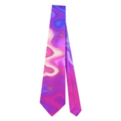Pink And Purple Marble Waves Neckties (two Side) 