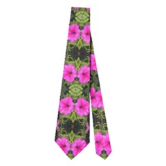 Pretty Pink Flower Pattern Neckties (two Side) 