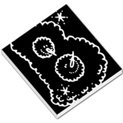 Funny Black And White Doodle Snowballs Small Memo Pads