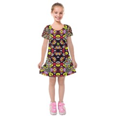 Queen Honey Kids  Short Sleeve Velvet Dress
