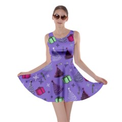 Purple Xmas Skater Dress