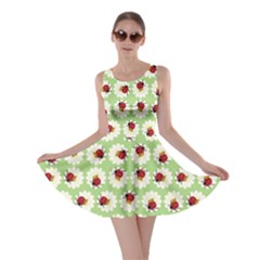 Ladybugs Pattern Skater Dress