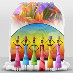 African American Women Drawstring Bag (large)