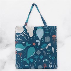 Cool Sea Life Pattern Grocery Tote Bag