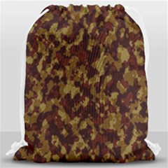 Camouflage Tarn Forest Texture Drawstring Bag (large)