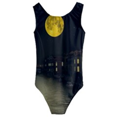 Travel Architecture Tourism Venice Kids  Cut-out Back One Piece Swimsuit
