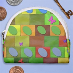 Easter Egg Happy Easter Colorful Horseshoe Style Canvas Pouch
