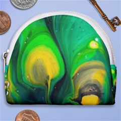 Art Abstract Artistically Painting Horseshoe Style Canvas Pouch