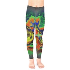 Abstract Transparent Background Kids  Legging