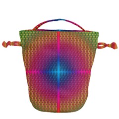 Background Pattern Structure Drawstring Bucket Bag