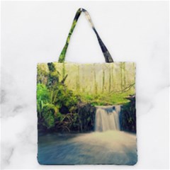 Waterfall River Nature Forest Grocery Tote Bag