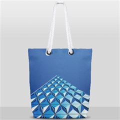 Art Building Pattern Abstract Full Print Rope Handle Tote (small)