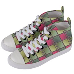 Seamless Pattern Seamless Design Women s Mid-top Canvas Sneakers