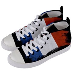 Flag France Flags French Country Women s Mid-top Canvas Sneakers