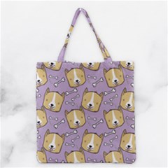 Corgi Pattern Grocery Tote Bag