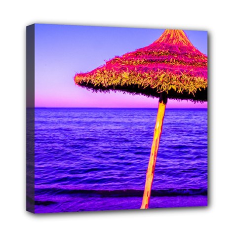 Pop Art Beach Umbrella  Mini Canvas 8  X 8  (stretched)
