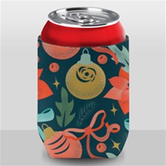Colorful Vintage Christmas Pattern Can Holder