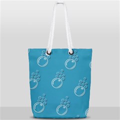 Bubble Group Pattern Abstract Full Print Rope Handle Tote (small)