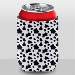 Black And White Cow Spots Pattern, Animal Fur Print, Vector Can Holder