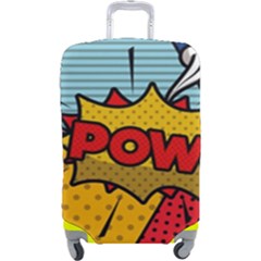 Pow Word Pop Art Style Expression Vector Luggage Cover (large)
