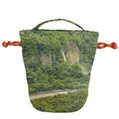 Amazonia Landscape, Banos, Ecuador Drawstring Bucket Bag