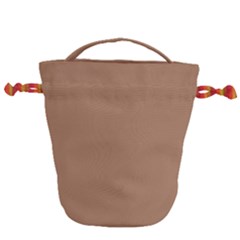 Cafe Au Lait Drawstring Bucket Bag