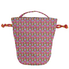 Girl Pink Drawstring Bucket Bag