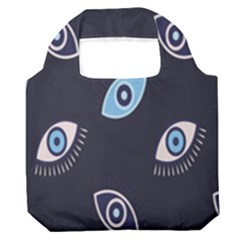 Eyes Evil Eye Blue Pattern Design Premium Foldable Grocery Recycle Bag