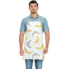 Seamless Stylish Pattern-with-fresh-yellow-bananas-background Kitchen Apron