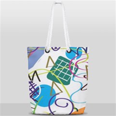 Abstract Pattern Full Print Rope Handle Tote (small)