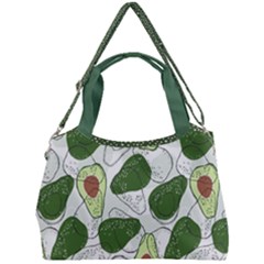 Avocado Pattern Double Compartment Shoulder Bag