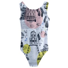 The Park  Pattern Design Kids  Cut-out Back One Piece Swimsuit