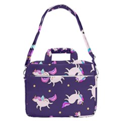 Fantasy Fat Unicorn Horse-pattern Fabric Design Macbook Pro 16  Shoulder Laptop Bag