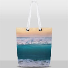 Beach Sea Waves Water Ocean Landscape Nature Full Print Rope Handle Tote (small)