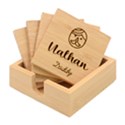 Personalized Family Role Name Bamboo Coaster Set View1