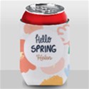 Personalized Spring Floral Pattern Name Can Cooler View2