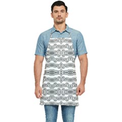 Black And White Tribal Print Pattern Kitchen Apron