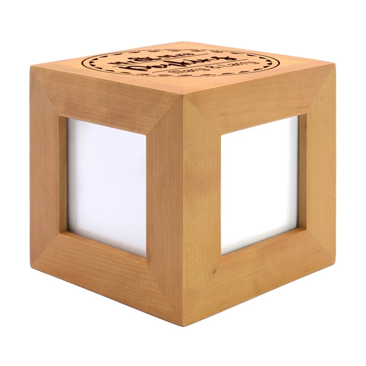 Personalized Couple Family Name Wood Photo Frame Cube
