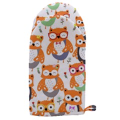 Cute-colorful-owl-cartoon-seamless-pattern Microwave Oven Glove
