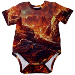 Nature Wallpaper Vulcanic Landscape Baby Short Sleeve Bodysuit