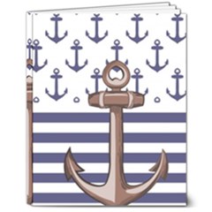 Anchor-background-design 8  X 10  Hardcover Notebook