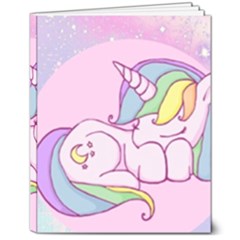 Unicorn Stitch 8  X 10  Hardcover Notebook