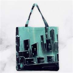 Buildings City Urban Destruction Background Grocery Tote Bag
