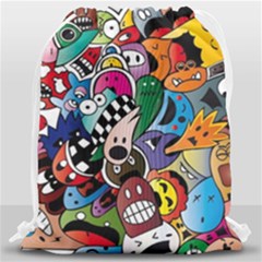 Cartoon Explosion Cartoon Characters Funny Drawstring Bag (large)